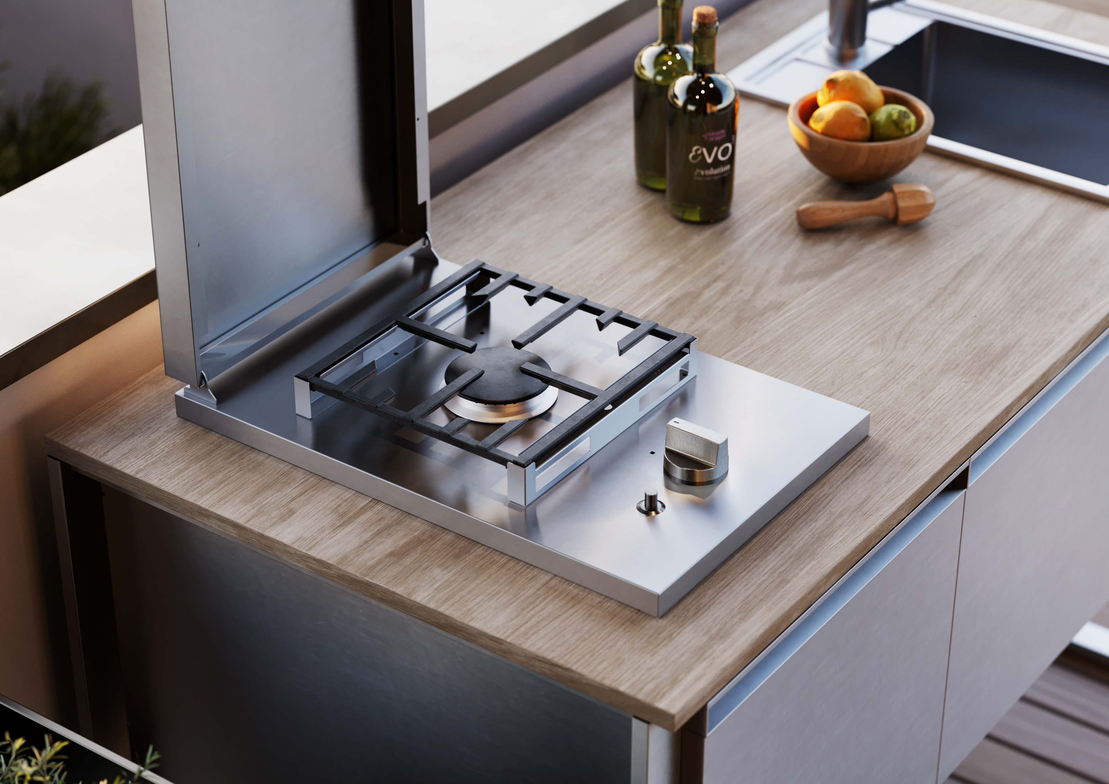 ΚΟΥΖΙΝΑ ΕΞΩΤΕΡΙΚΗΣ ΧΡΗΣΗΣ STEEL GEA SELLA14580-QL-NA-CR | ΝΕΡΟΧΥΤΗΣ 40εκ. | ΕΣΤΙΑ ΑΕΡΙΟΥ 5